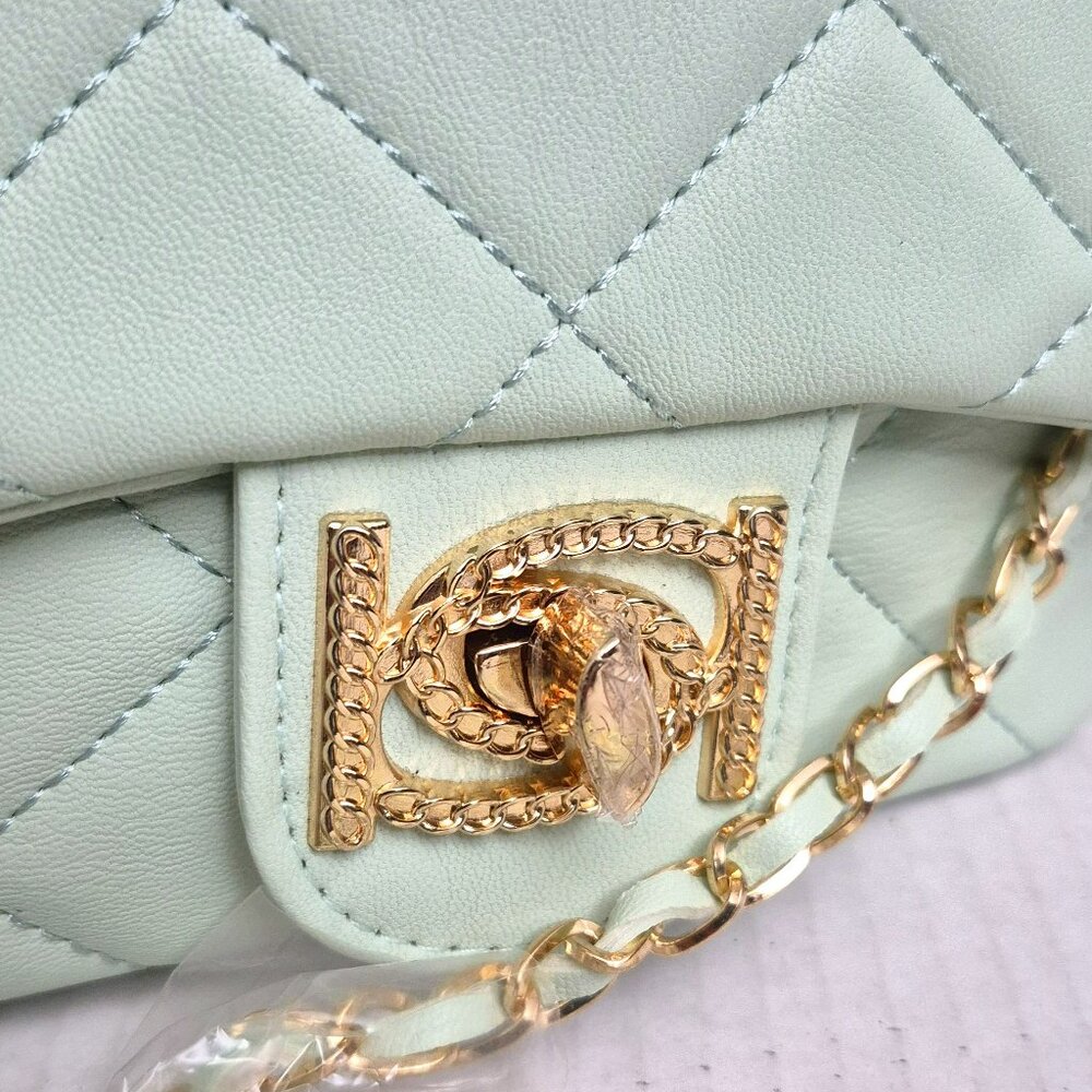 Bebe Wyatt Shoulder Bag Top Handle & Strap - Color: Mint - New with Tags - Picture 3 of 10